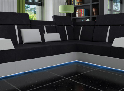 Design Wunnlandschaft Sofa Ecksofa USB Stoff Textil Lieder Moosanfertigung Ecksofa