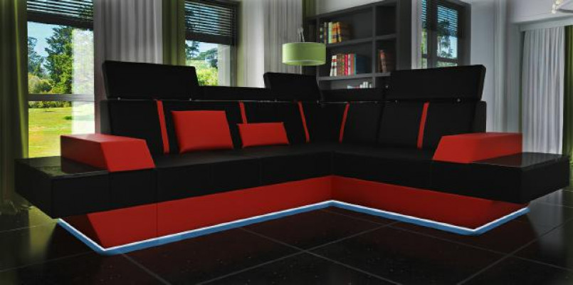 Design Liederdivan USB Wunnlandschaft Polsterdivan Eckdivan Eckcouch Moossgemaach