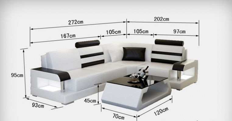 Ledercouch mat USB, Wunnlandschaftssäit Sofa Ecke Set Design Modern Sofa L6016D
