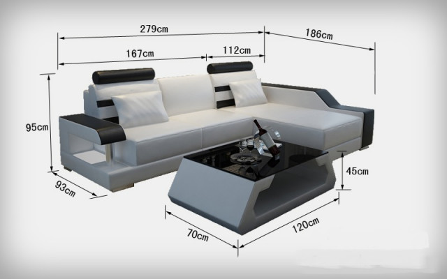 Ledersofa mat USB Wunnlandschaft Ecksofa Eckgarnitur Design Modern Sofa L6016E