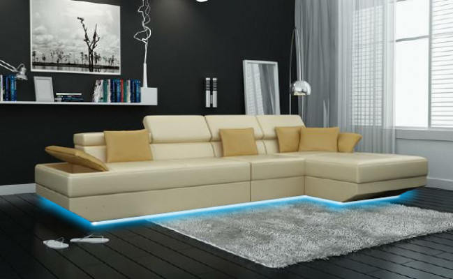 Wunnlandschaft Polster Eck Eck Sofa mat USB Garnitur Landschaft Lieder 2719C Neien