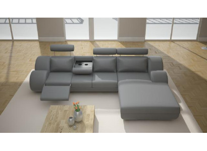 Designer Suite Wunnlandschaft Eckcouch Sofa USB Polstersofa Lieder Canapé Sofa Grom