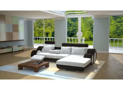 Designer Garnitur Wunnlandschaft Eckcouch + USB, Sofa Polstersofa Ledersofa Sofae Nei
