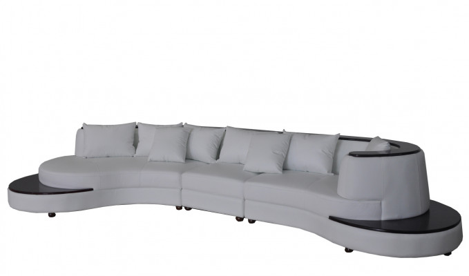 Luxus Eck-Lieder-Garnitur XXL grousst Polstersofa mat USB U-Form Eck Landschaft.
