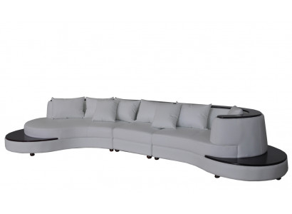 Luxus Eck-Lieder-Garnitur XXL grousst Polstersofa mat USB U-Form Eck Landschaft.
