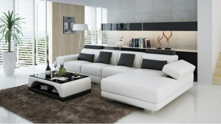 Lieder Kanapé Polster Sëtz Eck Garnitur Modernen Design Sofawunnlandschaft