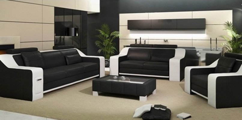 Sëtz Garnitur Kannapee Lieder Polster 3+2+1 Design Couch Modern Garnituren Kannapeeën USB