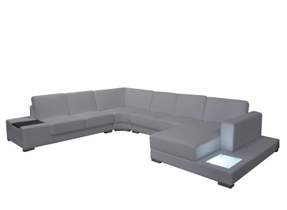 Ledersofa Couch Wunnlandschaft Eckssofa Garnitur Design Modern Sofa U-Form A1110
