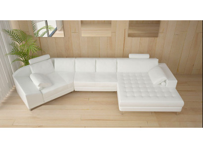 Ledersofa Couch Wunnlandschaft Ecksofa Eck Garnitur Design Modern Sofa A1116