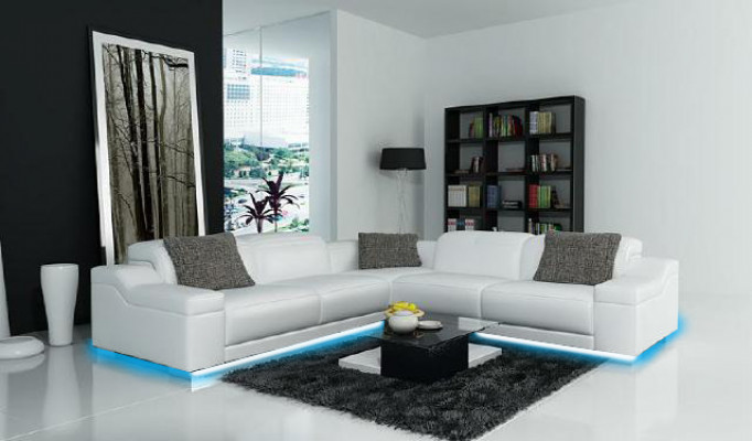 Wunnlandschaft Polster Wénkel Eck Sofa Sëtz Couch Garnitur Landschaft Lieder 2711D