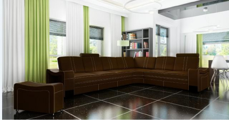 XXL LEDERSOFA WOHLANDSCHAFT GARNITUR LEDER ECKCOUCH GARNITUR mat USB POLSTER