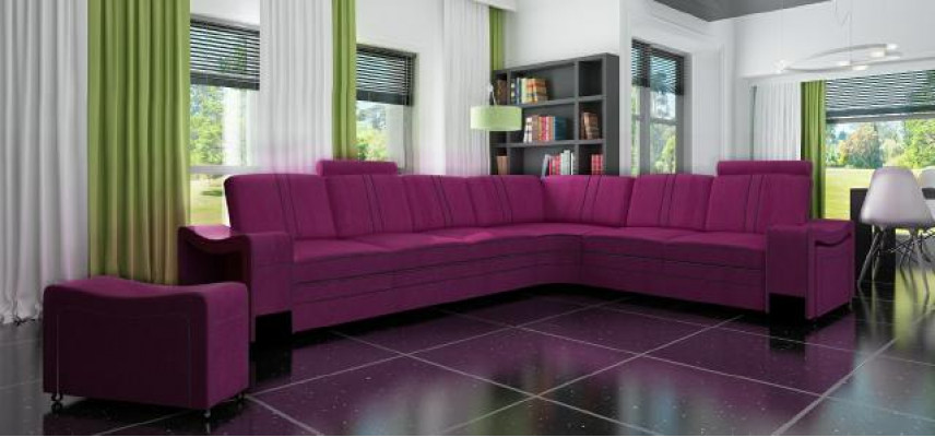 Stoffcouch Sofa Eck Wunnlandschaft Textil Polster Eckcouch Moosschneiderei USB