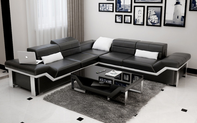 Liederdivan Divan Canapé Wunnlandschaft Eckdivan Garnitur Design Modern Divan K5007B