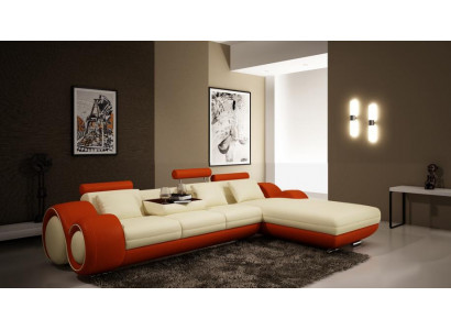 Patentéiert Design Ecksofa Sofa + USB, Polster Lieder Ecke BERLINo Wunnlandschaft