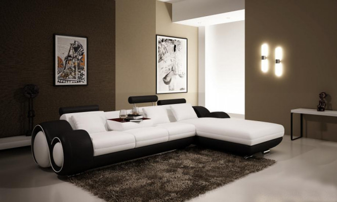 Patentéiert Design Ecksofa Sofa + USB, Polster Lieder Ecke BERLINo Wunnlandschaft