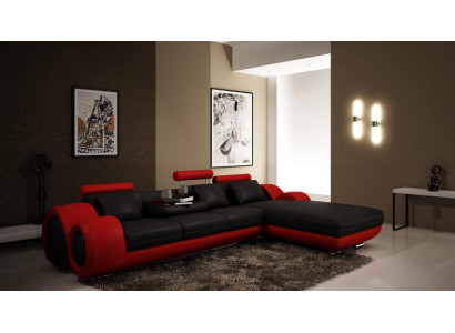 Patentéiert Design Eckssofa Sofa + USB, Polster Lieder Eck Wunnlandschaft BERLIN