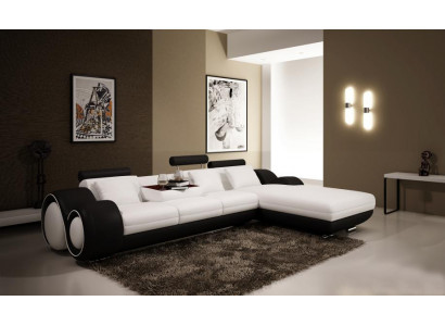 Patentéiert Design Eckcanapé Sofa + USB Polster Lieder Eck Wunnlandschaft BERLIN