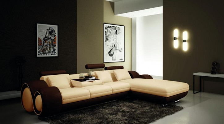 Patentéiert Design Eckcanapé Sofa + USB Polster Lieder Eck Wunnlandschaft BERLIN