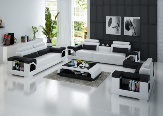 Garnitur Lieder Sofa +USB Couch Këssen Couchen Sofa Wunnlandschaft Luxus 3+2+1