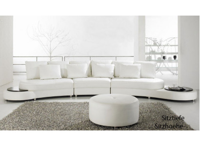 Ledercouch Sofa Wunnlandschaft Eckcouch Eck Garnitur Design Modern Sofa A1126