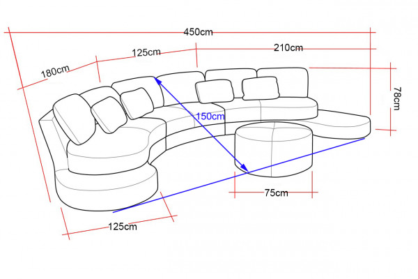 Ledercouch Sofa Wunnlandschaft Eckcouch Eck Garnitur Design Modern Sofa A1126