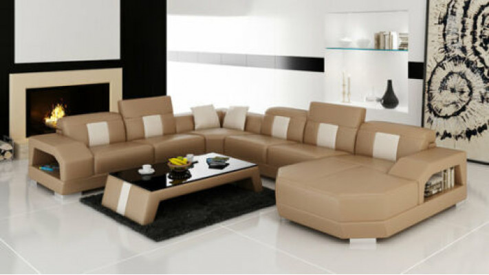 Lieder Sofa Canapé Wunnlandschaft Eck Garnitur Design Modern Canapé