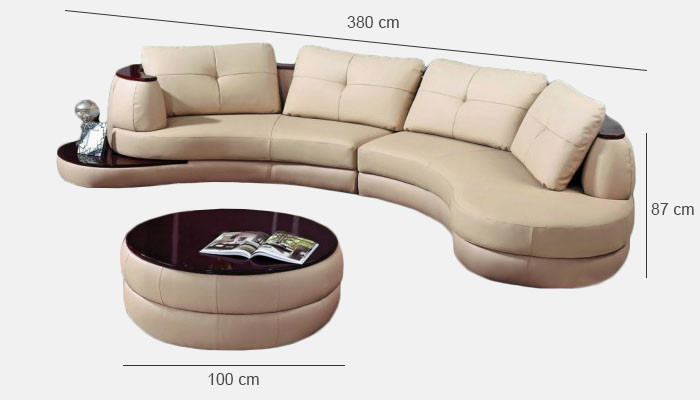 Designer ronnfërmeg USB Ecksofa Wunnlandschaft Rondsofa Ledersofa Canapé Sofa U-Form