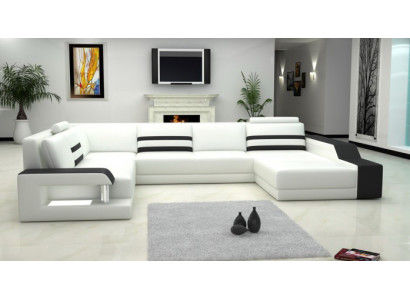 Liederdivan Divan Canapé Polster Eckdivan Grouss Garnitur Wunnlandschaft Divanen mat USB