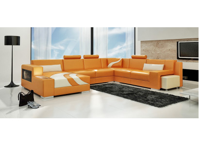Eckcouch Polster Designer Sofa Eckgarnitur Couch Modern Sofas U Form Lieder +USB