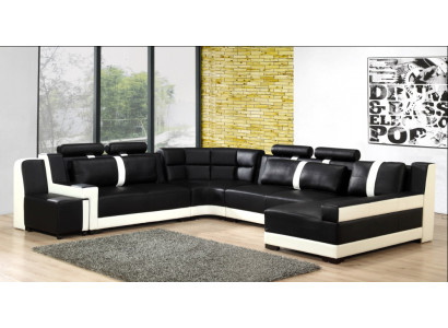Ecksofa Wohnlandschaft + USB Polster Eckgarnitur Design Canapé Modern Lieder Sofa
