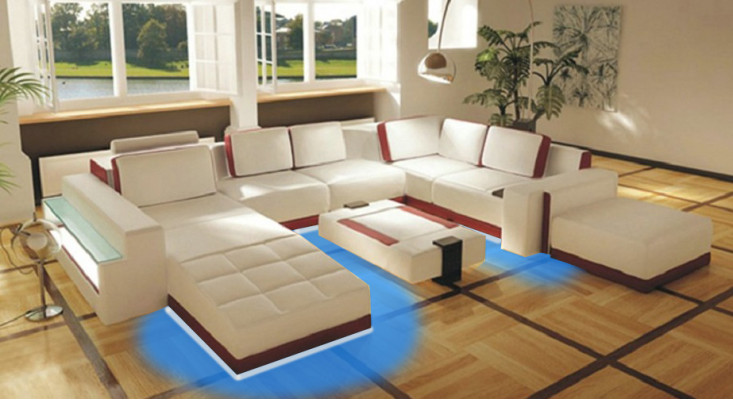 Canapé, Canapé, Eckcanapé, Valentin, U-Form, Luxus, Designer-Canapé, Liederkanapé, LED, Lieder, Modern.