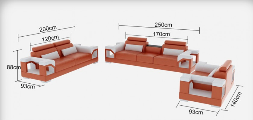 Lieder-Canapé Couch Wunnlandschaft 3+2+1 Sëtzer Modern Garnitur Design Canapé