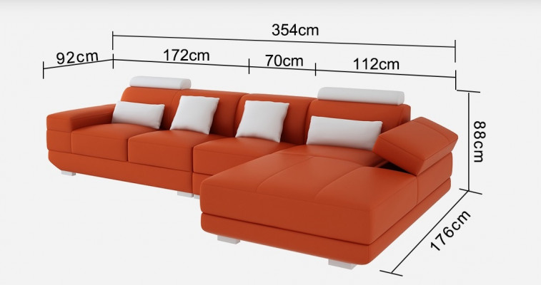 Ledercouch Canapé Wunnlandschaft Modern Sofa Eck Ecksdivan Design Garnitur