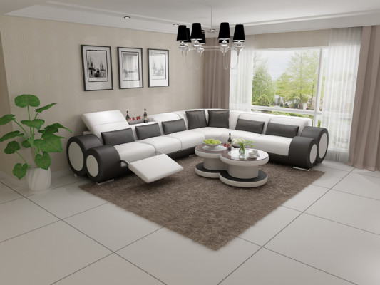 Ledercouch Couch Wunnlandschaft Sofa Modern Eck Ecksofa Design Garnitur