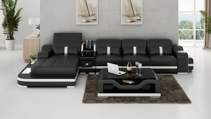 Ledersofa Couch Wunnlandschaft Eckssofa Eck Sofa Garnitur Design Modern G8027C