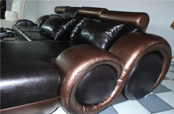 Elegante Designer Eckcouch Berlin II Ledersofa mat USB Sofa Canapé Moosaarbecht.
