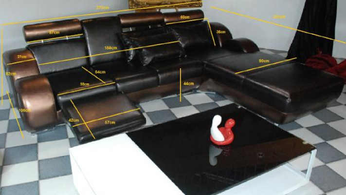 Elegante Designer Eckcouch Berlin II Ledersofa mat USB Sofa Canapé Moosaarbecht.