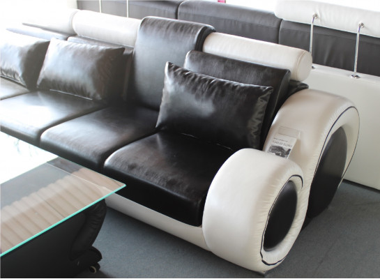 Elegante Designer Eckcouch Berlin II Ledersofa mat USB Sofa Canapé Moosaarbecht.