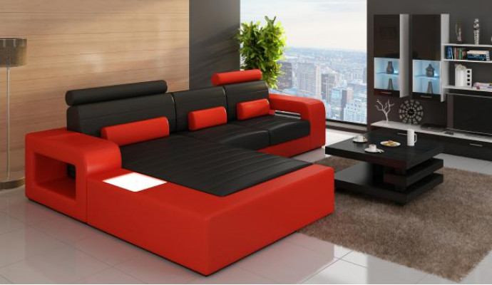 LEDERECKSOFA-GARNITUR mat USB, LEDERSOFA Moossanfertigung COUCH-GARNITUR ECKSOFA