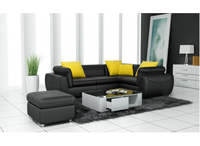 Ledersofa mat USB Wunnlandschaft Ecksofa Eck Garnitur Design Modern Sofa F3014C
