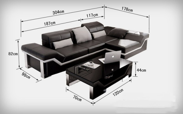 Ledercouch Sofa mat USB, Wunnlandschaft Ecksofa Garnitur Design Modern Sofa K5007F