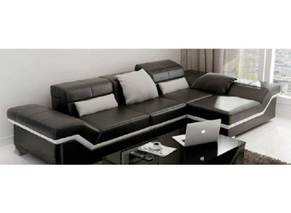 Lieder-Canapé Eckcanapé mat USB Canapé Garnitur Couch Wohnlandschaft Polster Canapé Nei