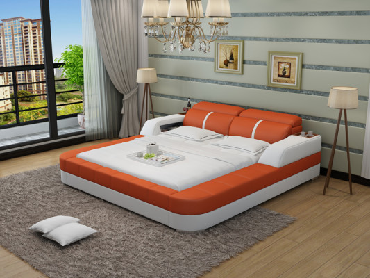 Luxus Liederbett USB Design Polstersbetter Duebel Modern Ehe140/160/180 LB8823