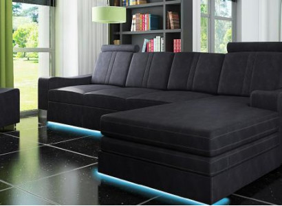 Stoffcouch mat USB Sofa Polster Garnitur Ecke Nei Textilcouch Eckcouch Stoffsofa
