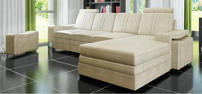 Textilkach Eckcouch Stoffsofa mat USB Ecksofa Sofa Polster Garnitur Eck Nei