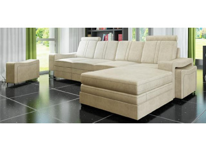 Textilkach Eckcouch Stoffsofa mat USB Ecksofa Sofa Polster Garnitur Eck Nei