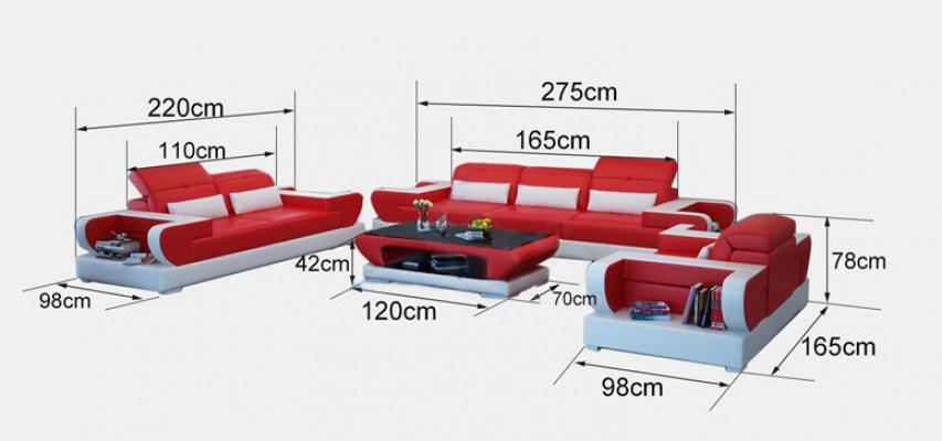 Sofagarnitur Couch Polster Lieder Sëtz Garnitur 3+2+1 Set Moderne Sofa Detmold