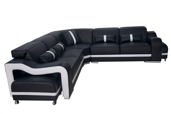 Liederdivan Canapé Wunnlandschaft Garnitur Design Modern Eckdivan L-Form +USB Nei