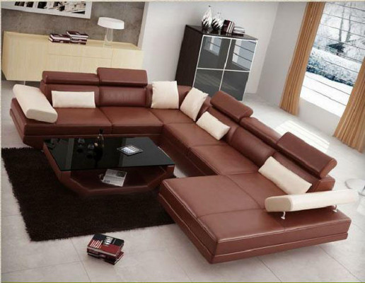 Ecksofa mat USB Couch Wunnlandschaft Lieder Couchen Polster Eck Sëtz Garnitur