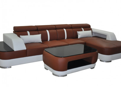 Design Ecksofa L-Form Sofa Couch Polstersofa Schlofssofa Bettfunktioun Textil